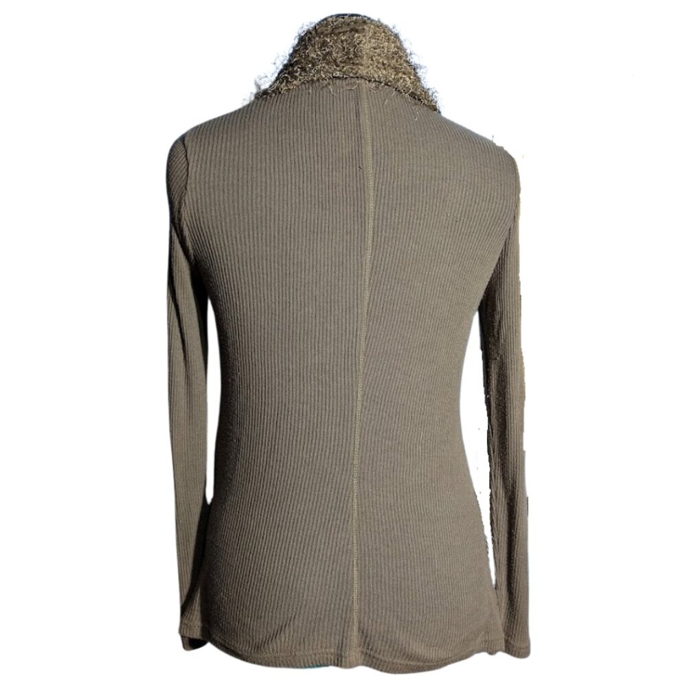 Dani Open Front Fuzzy Cardigan Size Small - image 2